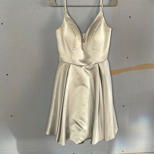 size 4 mini silver dress